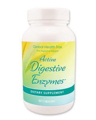 Global Health Trax Active Digestive Enzymes -- 90 Capsules