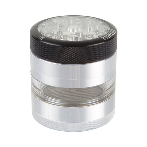 Kannastor 4 Piece 2.5" Clear Top Grinder with Clear Jar Section